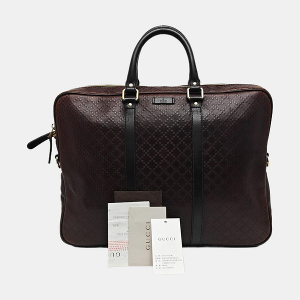 Calfskin Top Handle Bag Brown