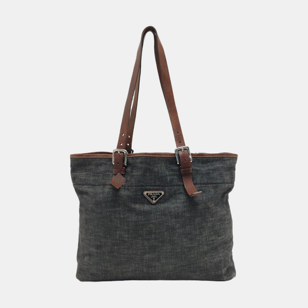 Denim Shoulder Bag Gray