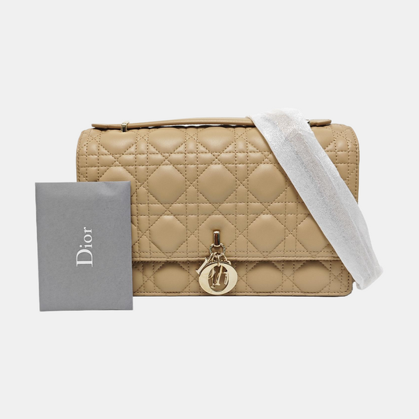 Lady Dior Medium Cannage Lambskin Yellow