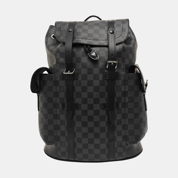 CHRISTOPHER MM Damier Graphite Coated Canvas Gray