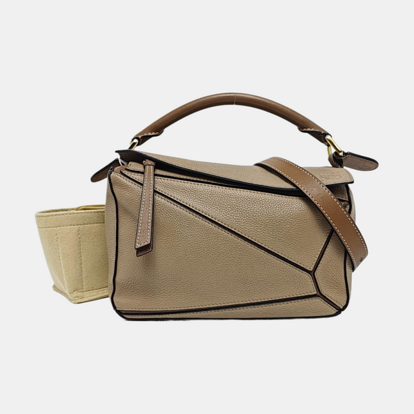 Authenticated pre-owned Puzzle Small Calfskin Beige - Shoulder Bag at Looply