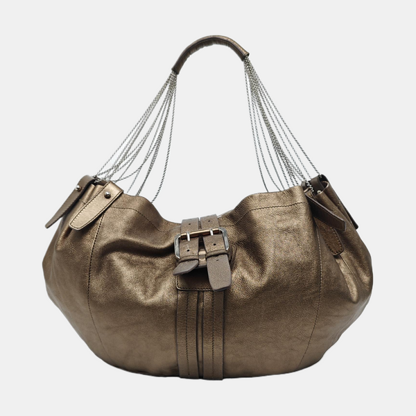 Calfskin Shoulder Bag Gold