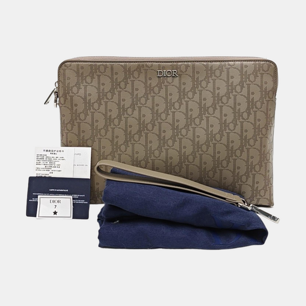 Calfskin Clutch Brown