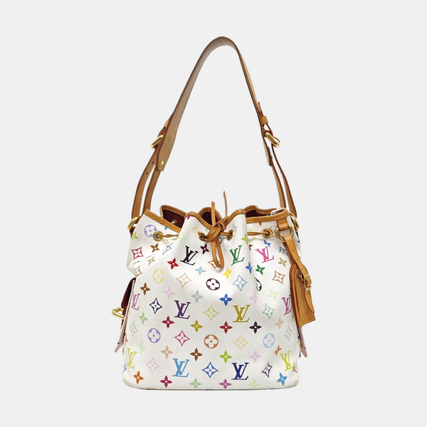 LV × TM NÉONOÉ MM Monogram Coated Canvas White