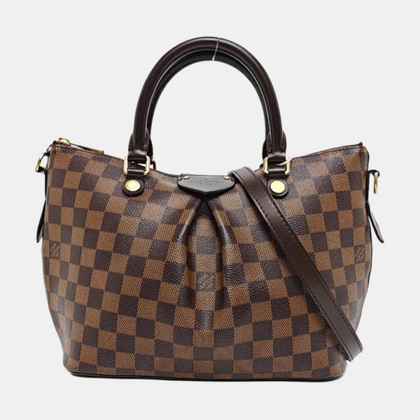 SIENA Damier Ebene Coated Canvas Brown