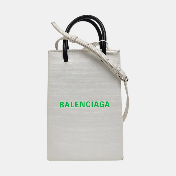 Shopping Bag Calfskin White