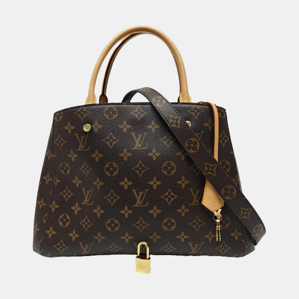 MONTAIGNE Monogram Coated Canvas Brown