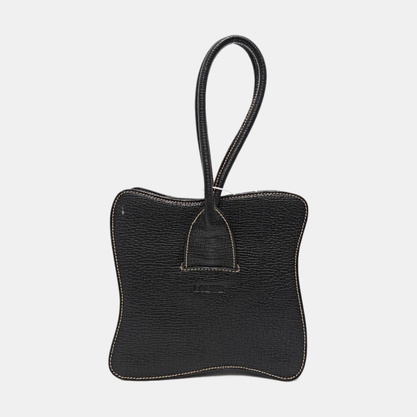 Calfskin Top Handle Bag Black