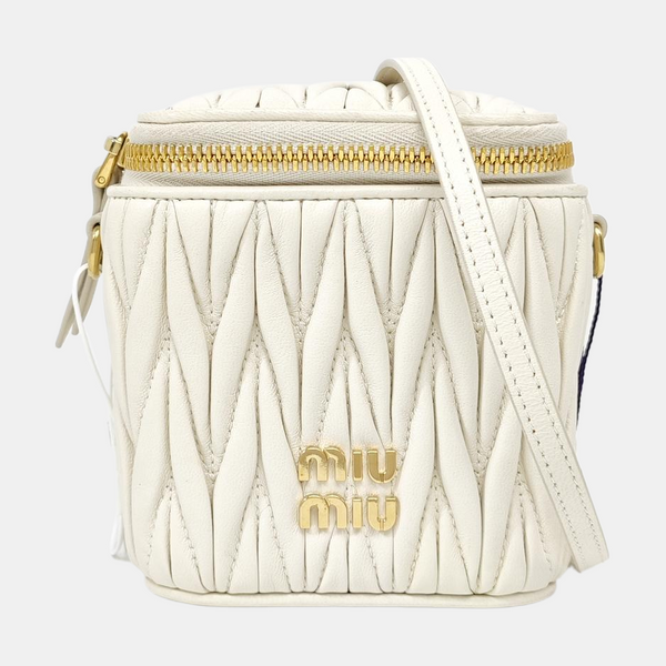 Matelassé Mini Quilted Lambskin White