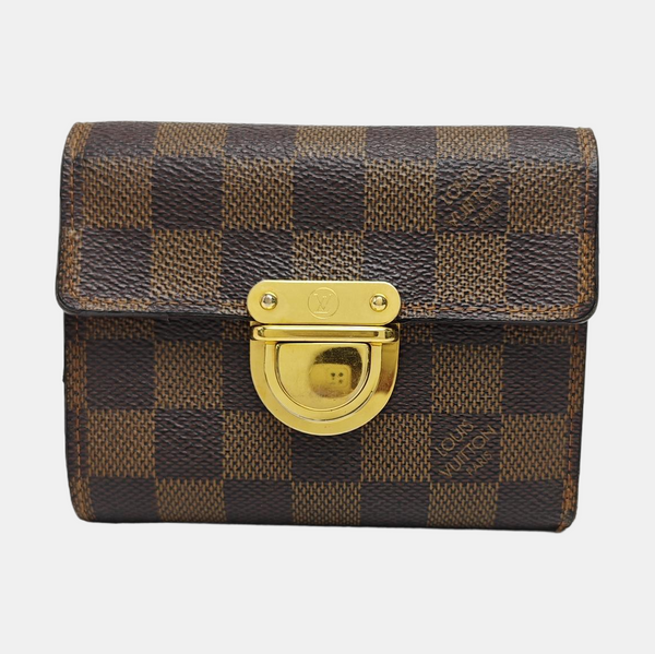 KOALA Damier Ebene Coated Canvas Brown Wallet