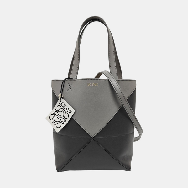 Authenticated pre-owned Puzzle Fold Mini Calfskin Grey - Shoulder Bag at Looply