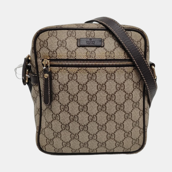 Monogram Coated Canvas Shoulder Bag Brown