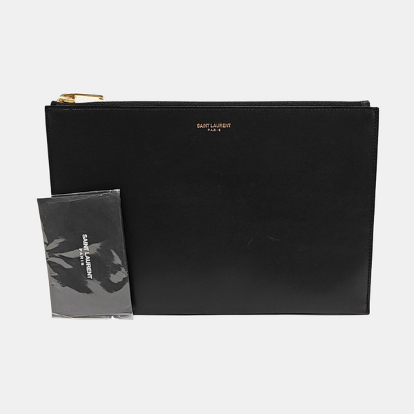 Calfskin Clutch Medium Black
