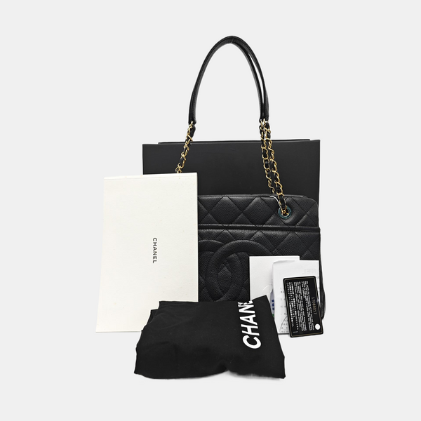 CC TIMELESS SOFT Quilted Grained Calfskin Black