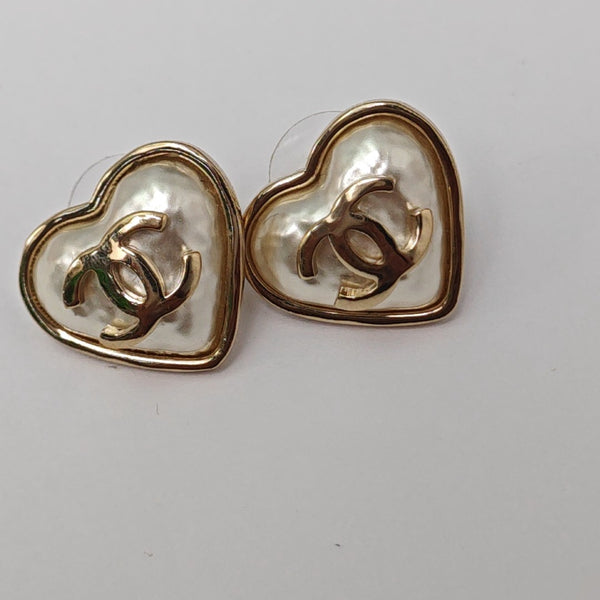 Metal White Stud Earrings