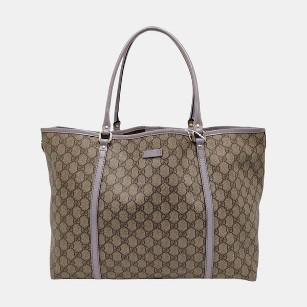 Monogram Coated Canvas Tote Bag Beige
