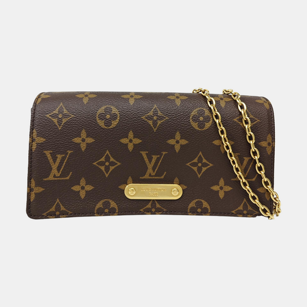 Lily Monogram Coated Canvas Brown