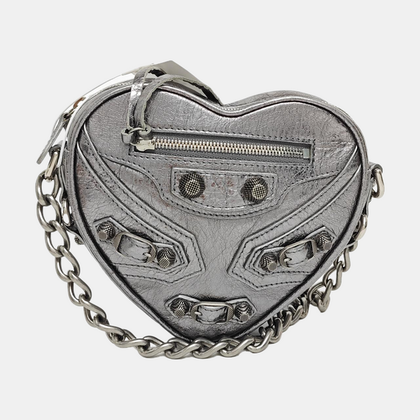 Le Cagole Mini Lambskin Silver