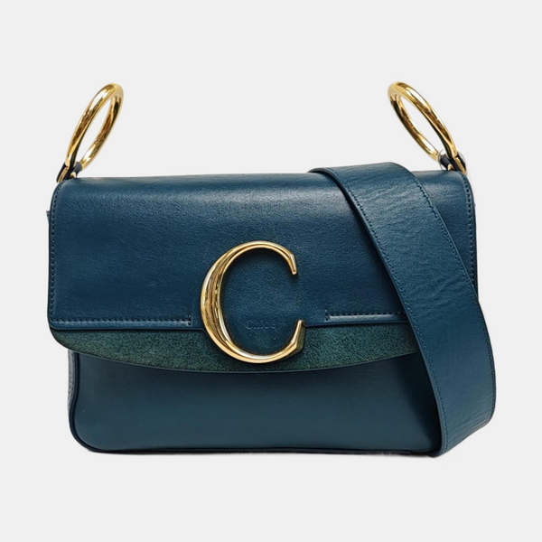 Chloé C Small Calfskin Blue