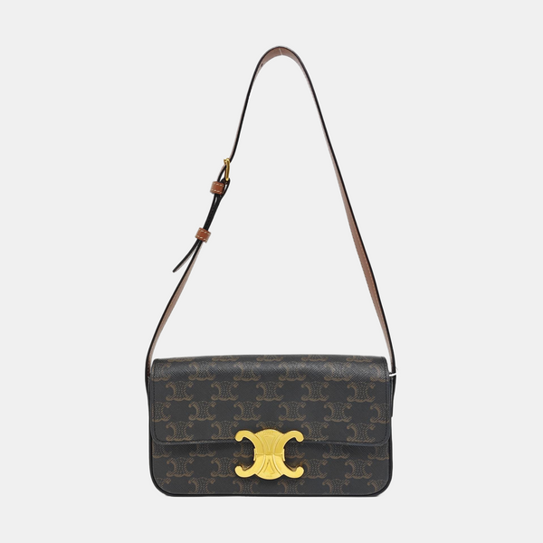 TRIOMPHE Small Coated Canvas Brown