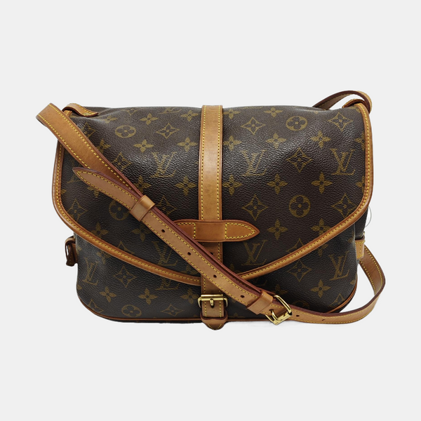 SAUMUR 30 Monogram Coated Canvas Brown