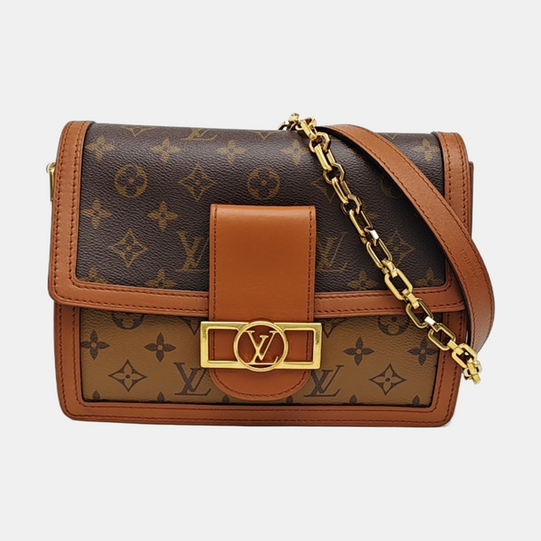 DAUPHINE MM Monogram Coated Canvas Brown