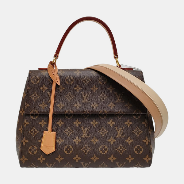CLUNY MM Monogram Coated Canvas Brown