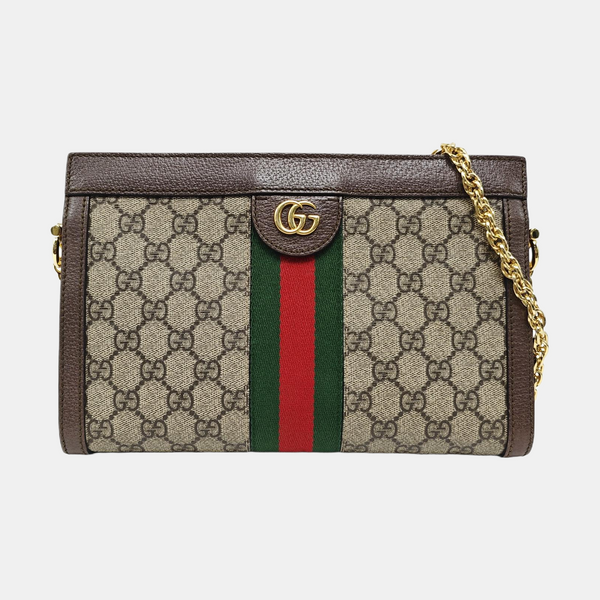 Ophidia Small Monogram Lona Revestida Beige