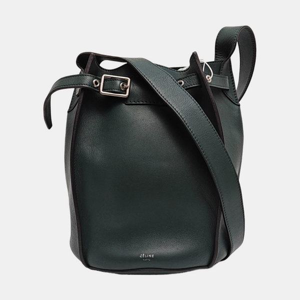 Authenticated pre-owned BIG BAG Calfskin Green - Bucket Bag at Looply
