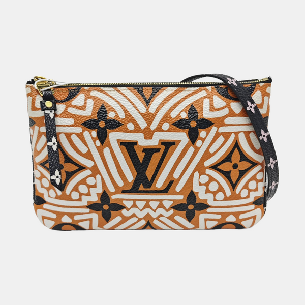 DOUBLE ZIP Coated Canvas Multicolor