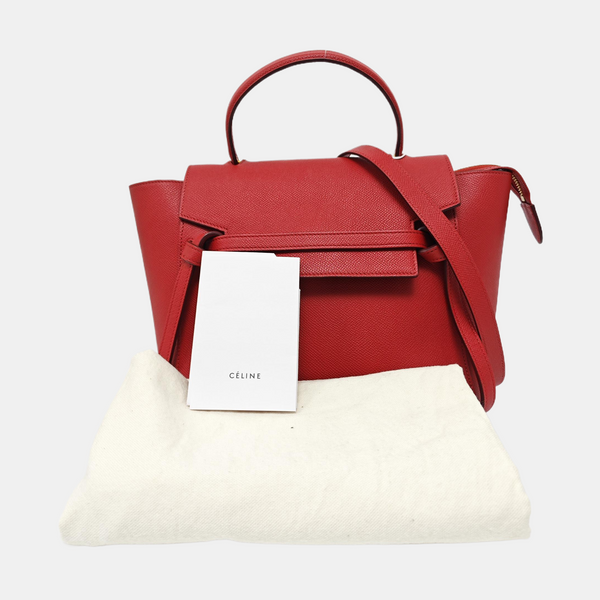 BELT Micro Calfskin Red