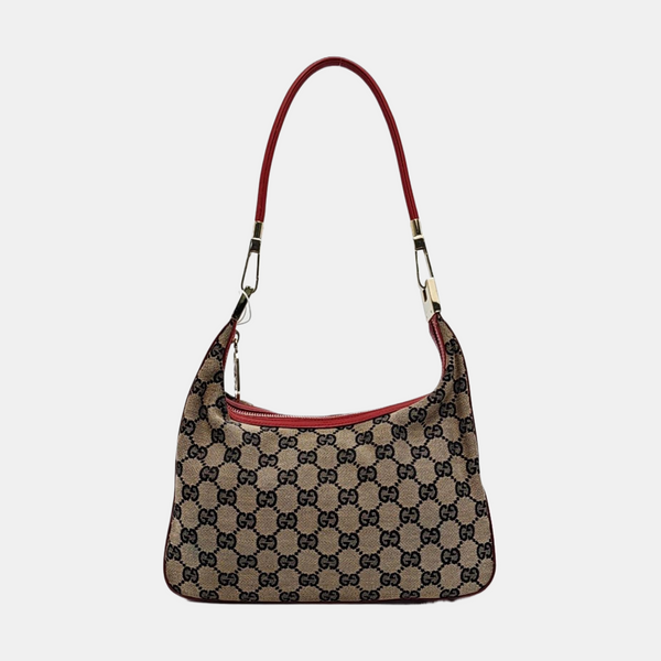 Monogram Canvas Shoulder Bag Brown