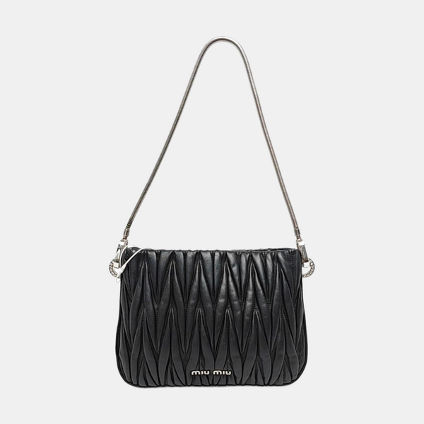 Matelassé Quilted Lambskin Black