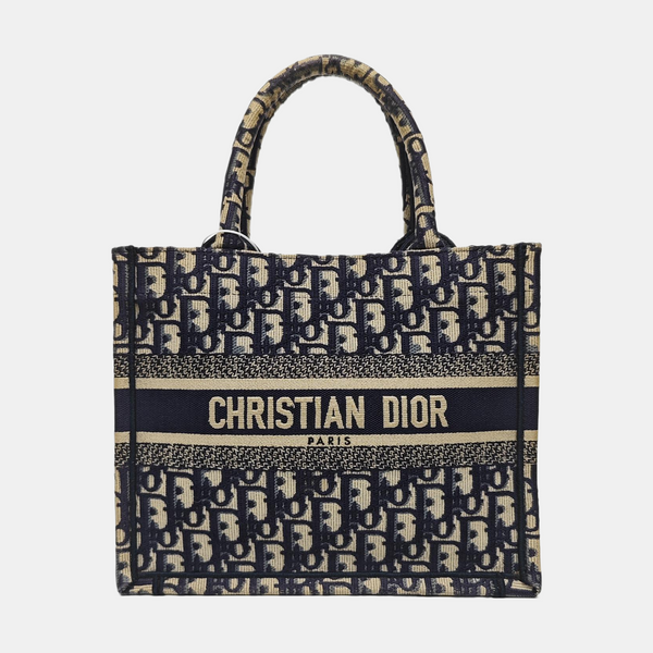 Book Tote Small Oblique Canvas Blue