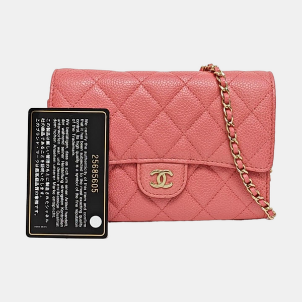 Quilted Grained Calfskin Pink