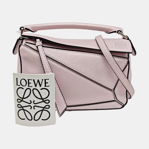 Puzzle Mini Quilted Calfskin Pink