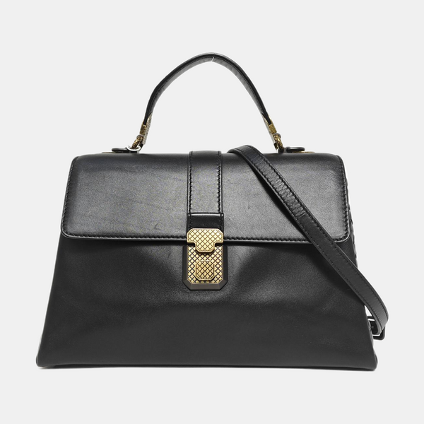 Piazza Medium Calfskin Black