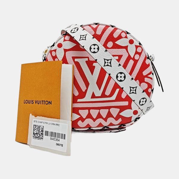 BOITE CHAPEAU PM Coated Canvas Red