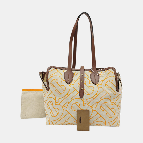 The Belt Medium Canvas Beige