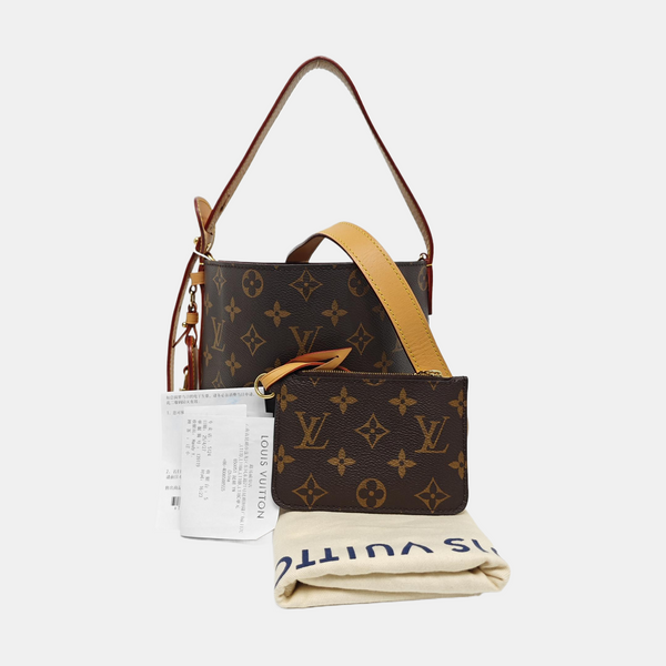 ALL IN BB Monogram Coated Canvas Brown