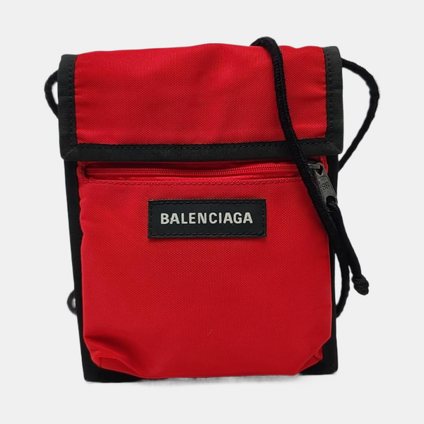 Authenticated pre-owned Explorer Canvas Red - Crossbody Bag at Looply