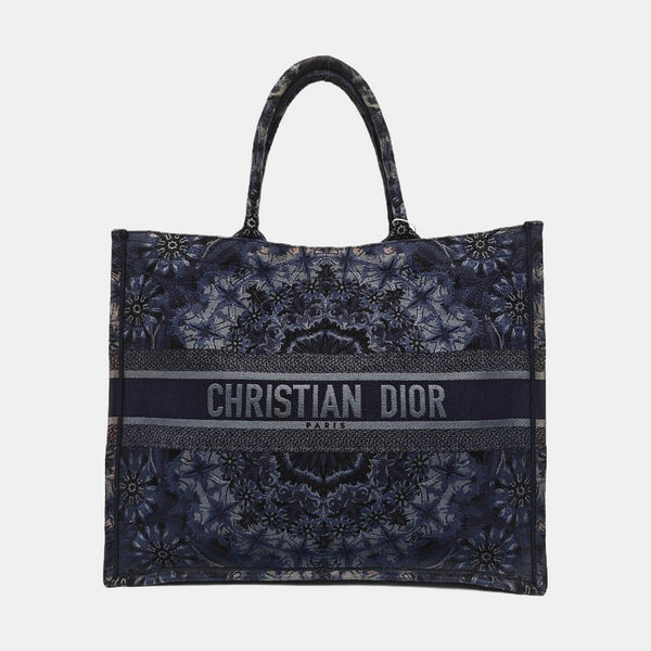 Book Tote Large Canvas Blue