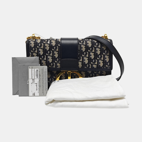 30 Montaigne Oblique Canvas Blue