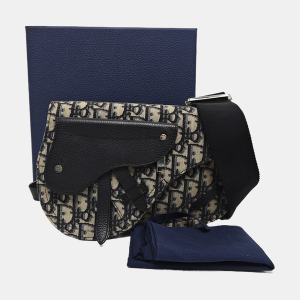 Saddle Monogram Canvas Azul