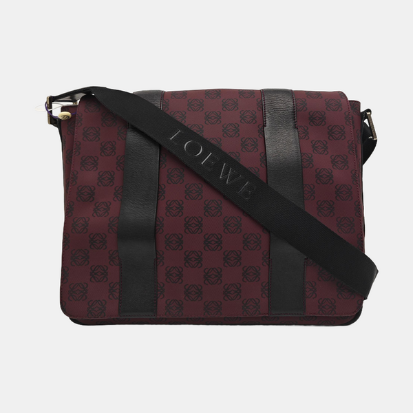 Coated Canvas Shoulder Bag Red