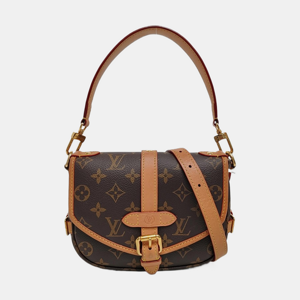 SAUMUR BB Monogram Coated Canvas Brown