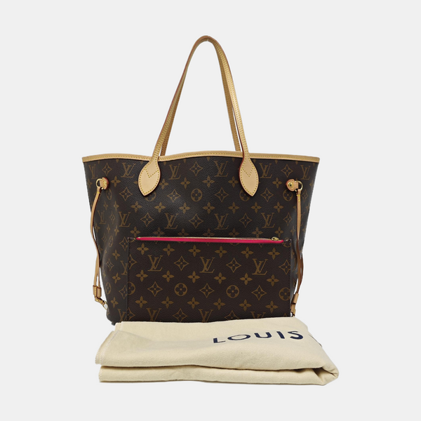 NEVERFULL MM Monogram Coated Canvas Brown