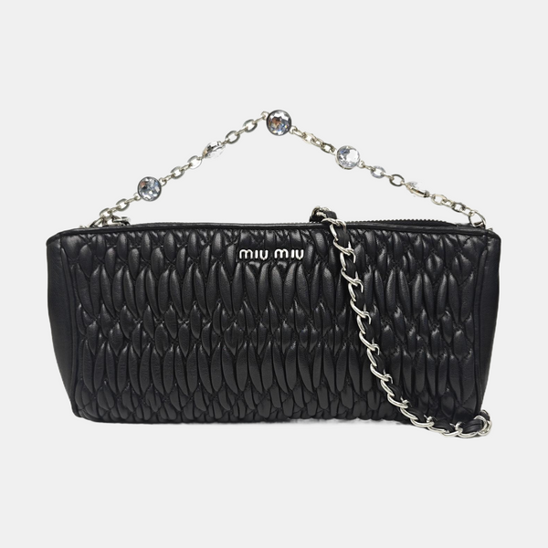 Matelassé Quilted Lambskin Black