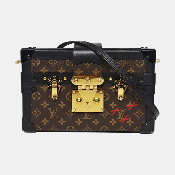 PETITE MALLE Monogram Coated Canvas Brown