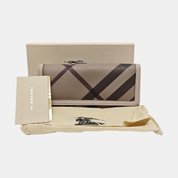 Coated Canvas Wallet Gray